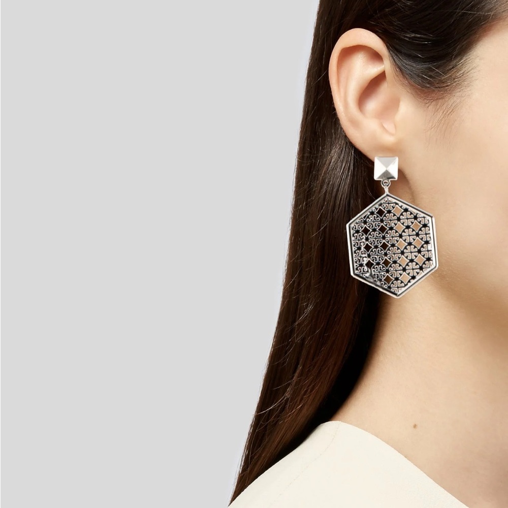 103. Tory Burch hexagon earrings